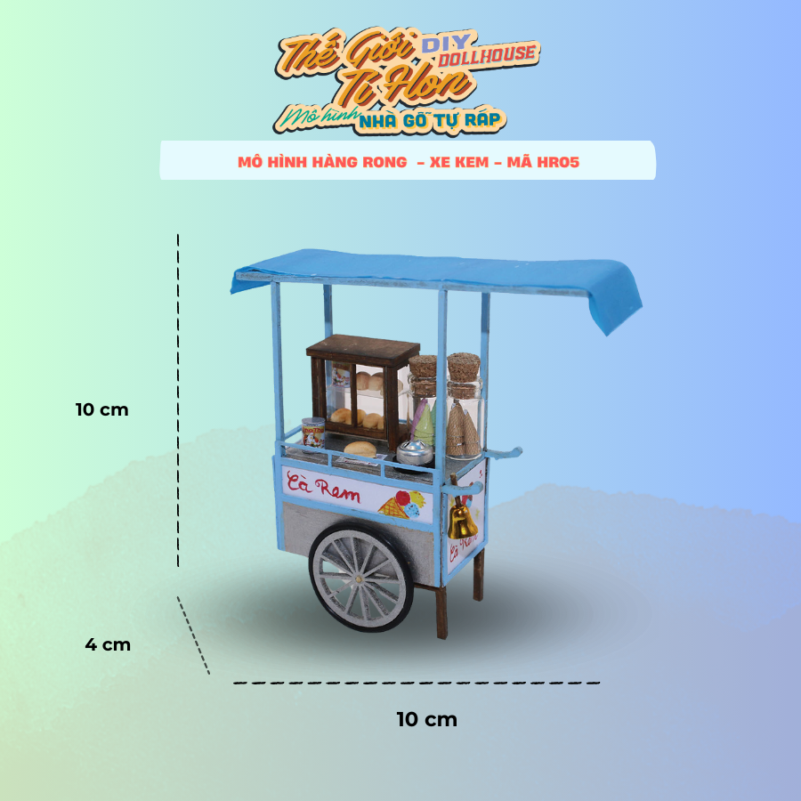 Saigon little DIY assembly model-ice cream car-hr05