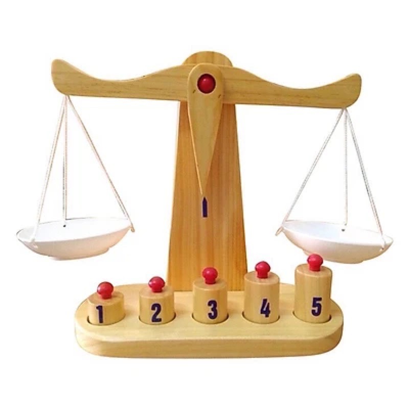Đồ chơi cân thăng bằng học số tháo lắp gỗ trí tuệ, đồ chơi cân bán hàng trí tuệ thông minh cho Bé
