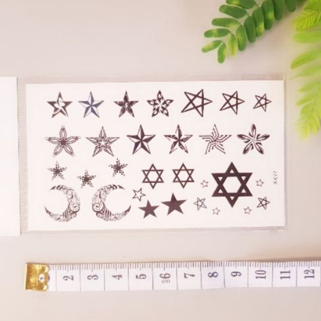 Hình dán tattoo mini ngôi sao nhỏ x077