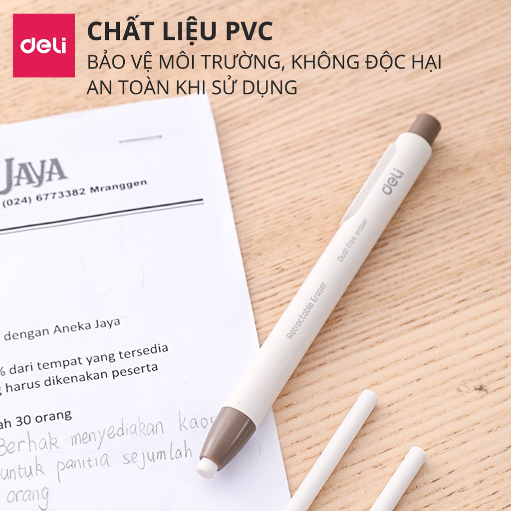 Gôm Tẩy Chì 2B Dạng Bút Bấm Deli H01800