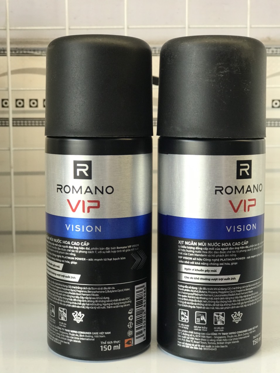 Combo 2 chai Xịt khử mùi Romano Vip 150ml