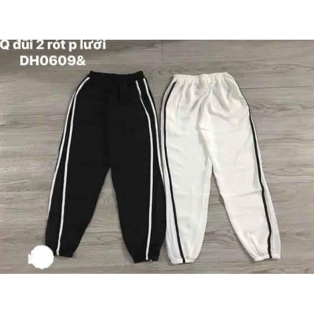 Quần  baggy pha lưới - chất đũi mềm, mịn, mát