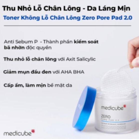 Toner Dạng Miếng Medicube Zero Pore Pad 2.0 (100ml/70 miếng)