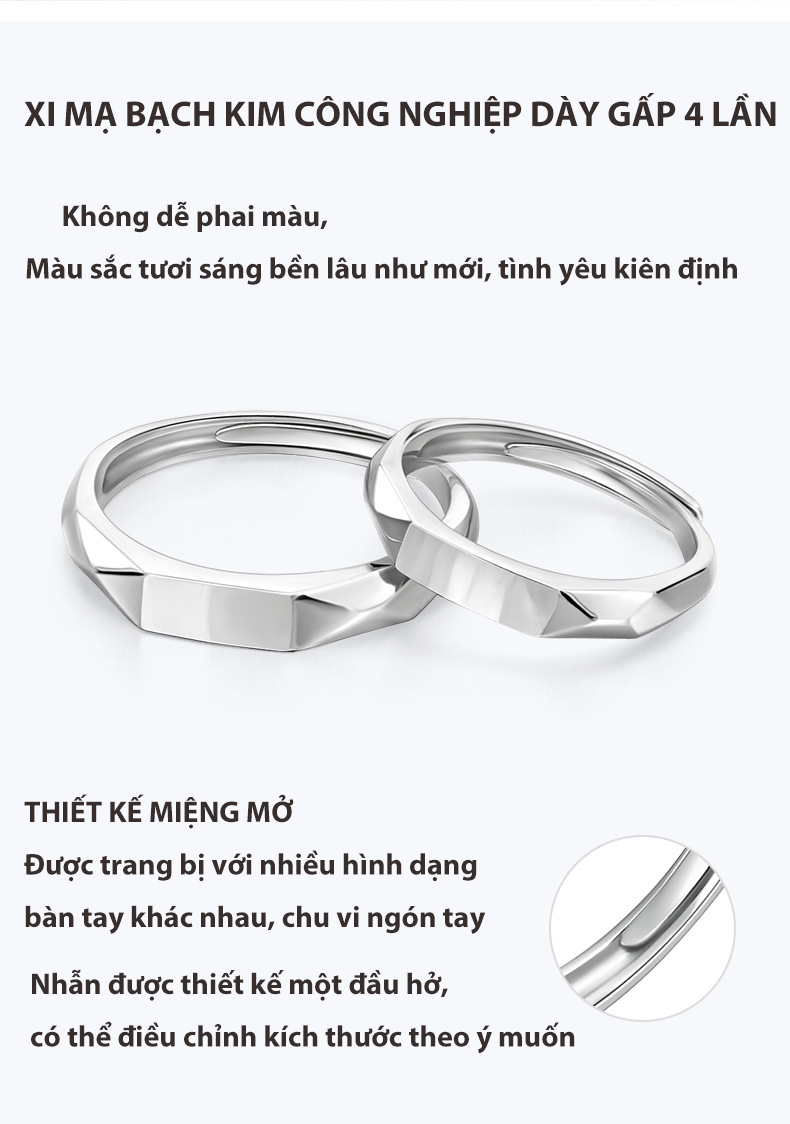Nhẫn cắp chiếu quang học chữ I love U