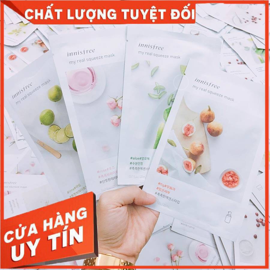 Combo 10 Miếng Mặt Nạ Innisfree Hàn Quốc Trắng Da, Nhiều Mùi