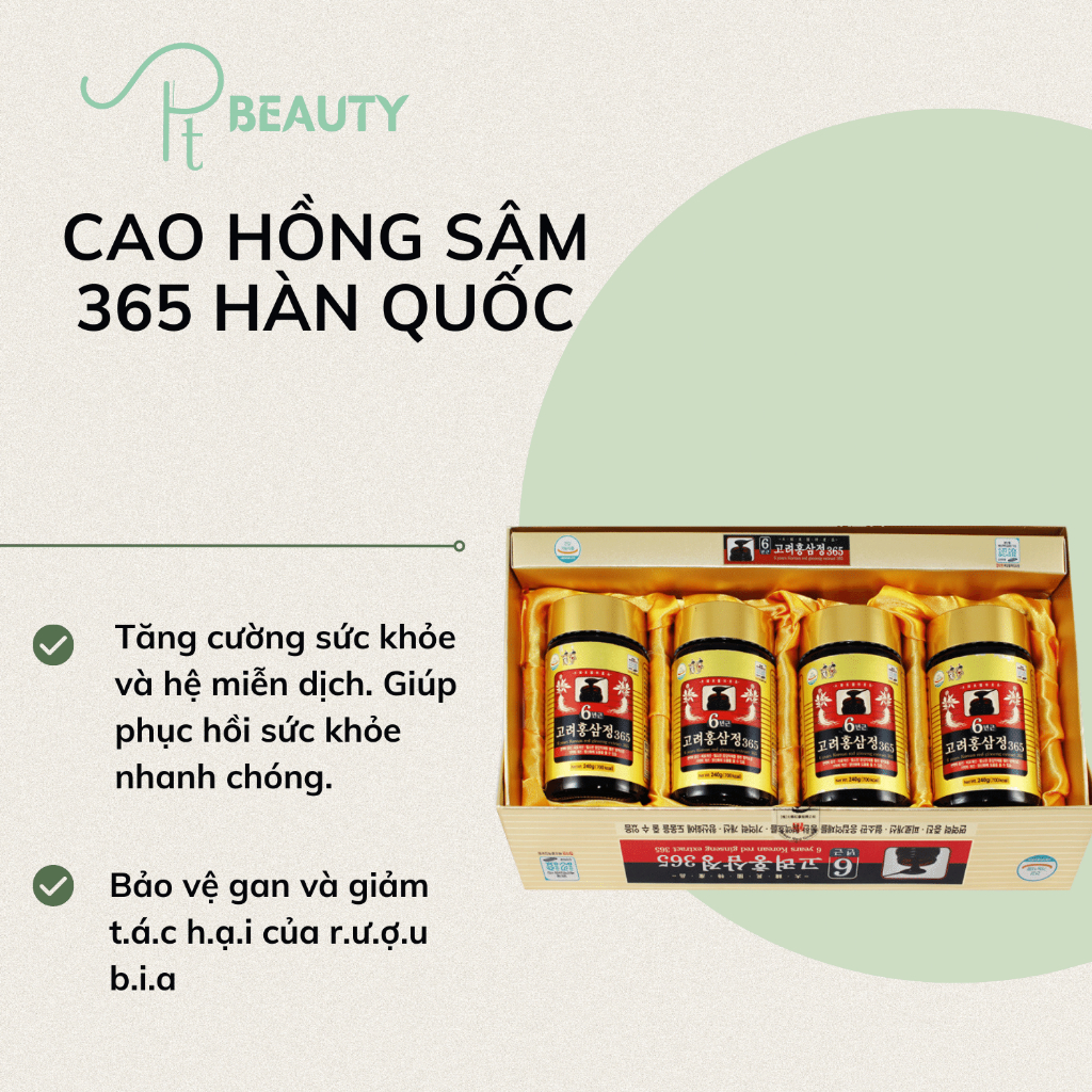 CAO HỒNG SÂM 365 HÀN QUỐC