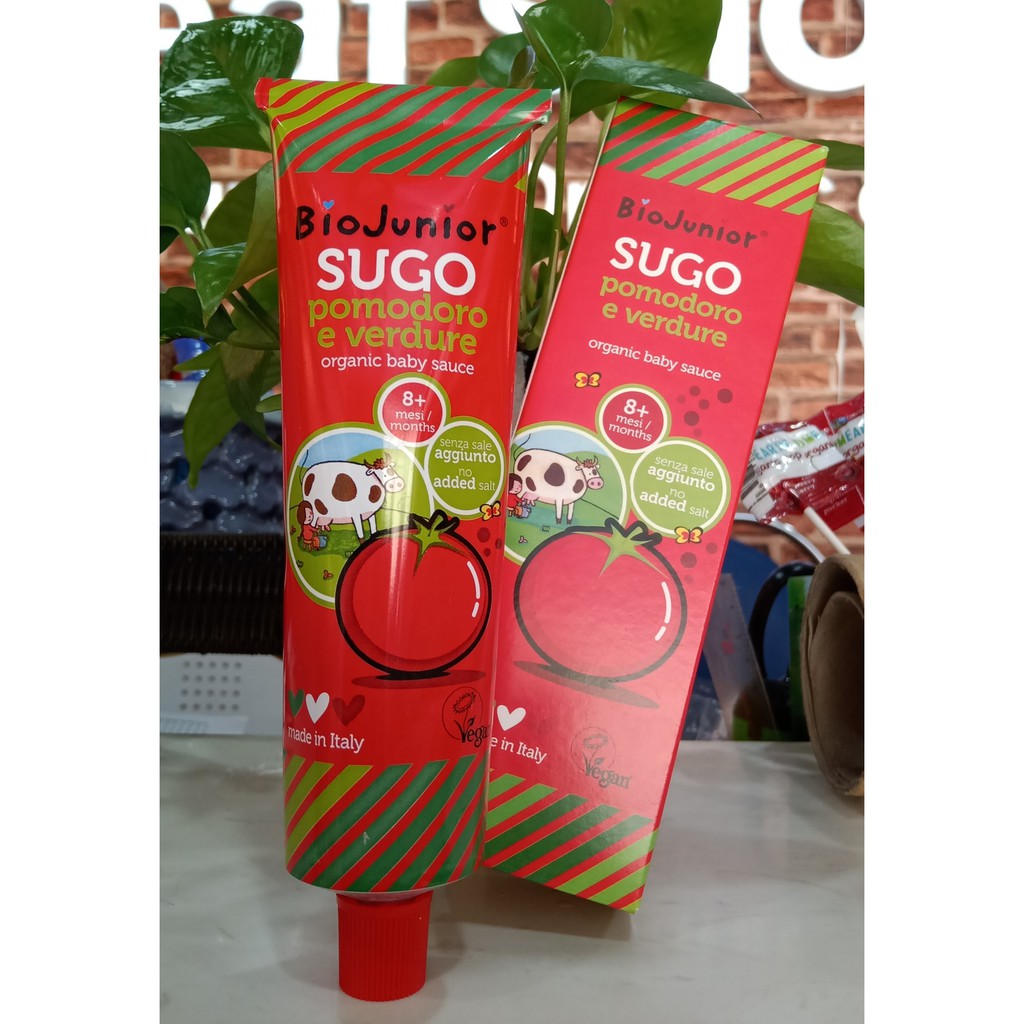[HCM]Sốt cà chua hữu cơ cho bé Bio Junior 150g ( Từ 8 tháng tuổi) - Leafhouse hcm