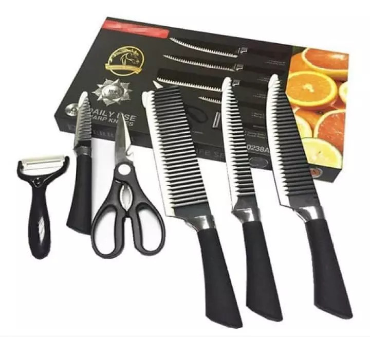 Bộ dao 6 món cao cấp công nghệ Nhật Asakh Đa Năng, bộ dao 6 món quà tặng cao cấp, bộ dao công nghệ Nhật bản, dao thái dao gọt, bộ dao sang trọng lịch sự