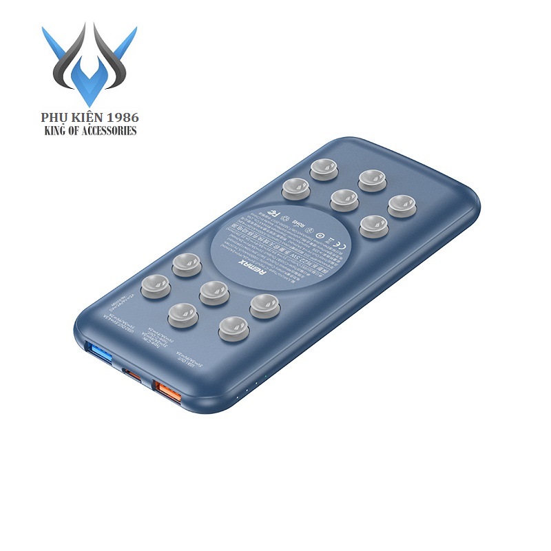 Pin sạc dự phòng Wireless Remax RPP-203 10000mAh 2 Inputs 3 Output PD 18W QC 22.5W sạc không dây 15W (Xanh) - Hãng phân phối chính thức - Nhất Tín Computer