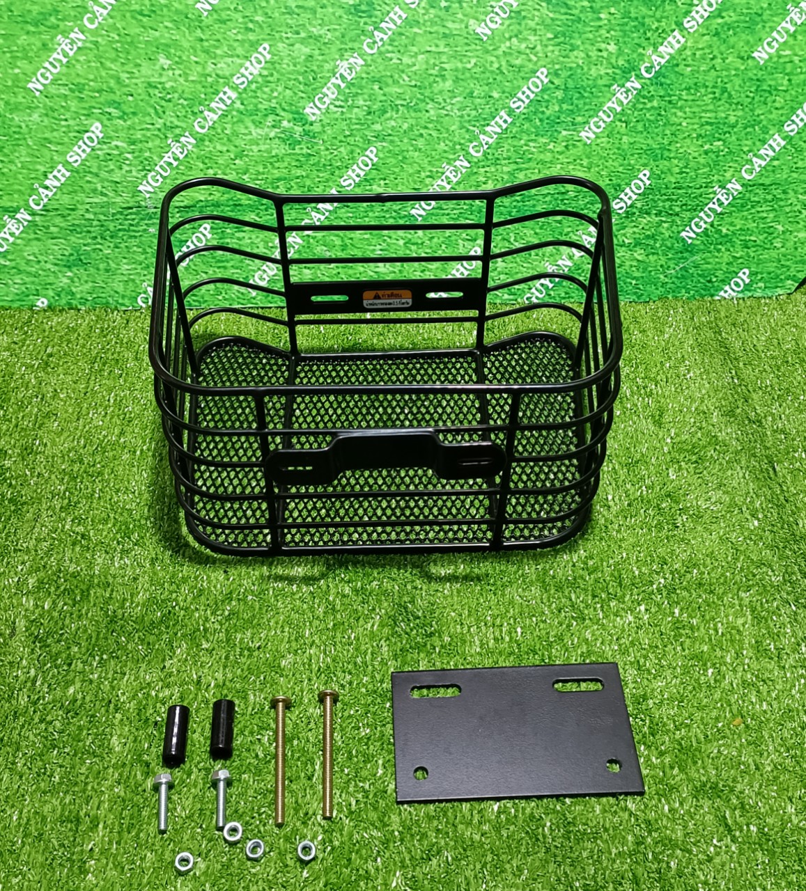 Rổ xe scoopy mẫu V2 Vuông đen mẫu mới có pas