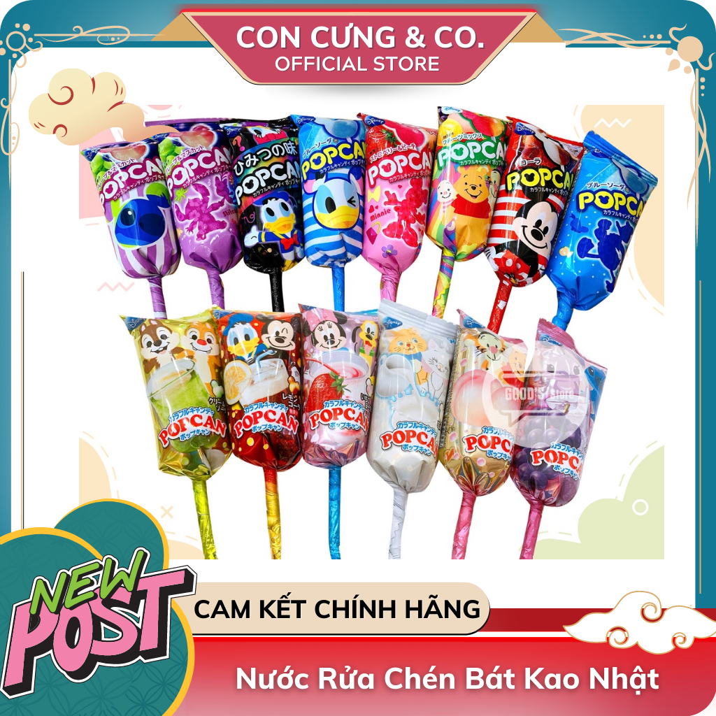 KẸO MÚT POPCAN MICKEY DISNEY GLICO [HSD 9/2023]