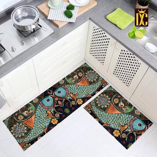 Bộ 2 tấm thảm bếp, thảm lau chân