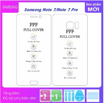 Combo dán dẻo ppf mặt trước và mặt sau samsung note 7 - note fe tặng phụ kiện dán