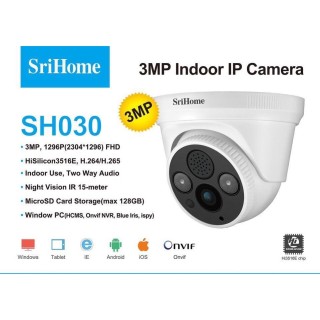 HOTCamera SriHome SH030 - 3.0mp HD - Kết nối wifi - Giám sát mọi lúc, mọi thumbnail
