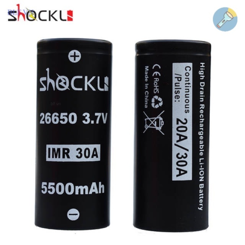 Bảng giá Pin Shockli 26650 5500mah xả cao 20A/30A mới