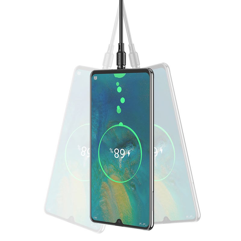 Cáp sạc nam châm HOCO X52 2.4A chân Type C và Lightning độ dài 1m