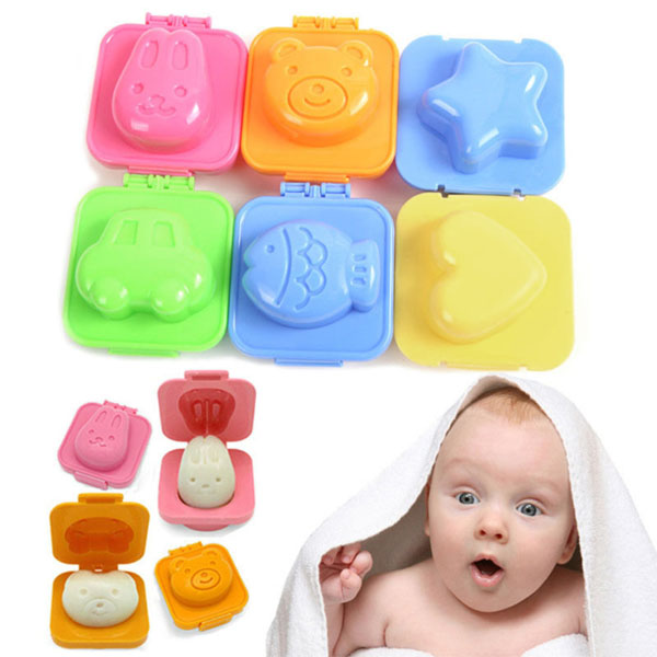 Bộ 6 khuôn cơm bento hình thú cho bé