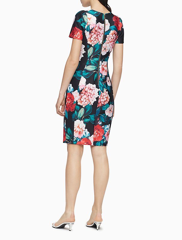 [HCM]Váy Calvin Klein Cao cấp họa tiết hoa - size 4 US