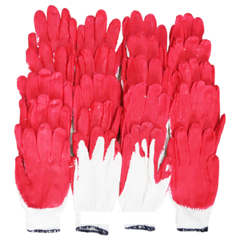 Bảng giá Combo 50 Đôi Găng tay sơn đỏ, găng tay len phủ sơn đỏ, găng tay bảo hộ lao động, găng tay chất lượng