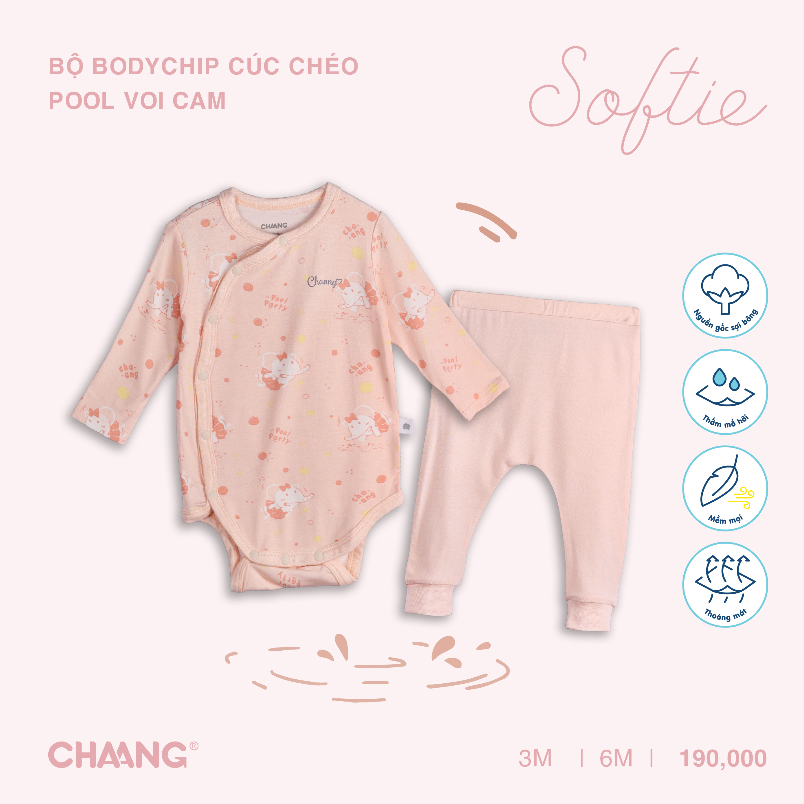 [CHAANG] Bộ bodychip cúc chéo Pool Chaang