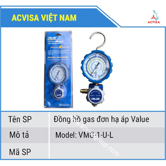 Đồng Hồ Gas Đơn VALUE Model VMG-1-U-L(Hạ Áp)