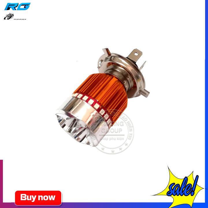 [HCM]Đèn Pha LED Xe Máy H4 7 Màu Siêu Sáng