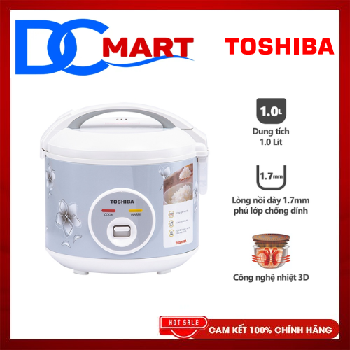 Nồi cơm điện toshiba 1 lít rc-10jfmvn - hàng chính hãng