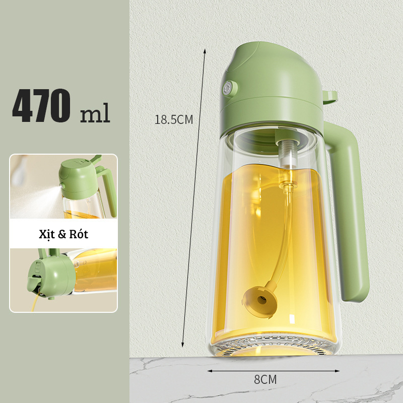 Bình Xịt Dầu Ăn Thủy Tinh Phun Sương Dung Tích 100ml Xịt Dầu Cho Đồ Nướng BBQ
