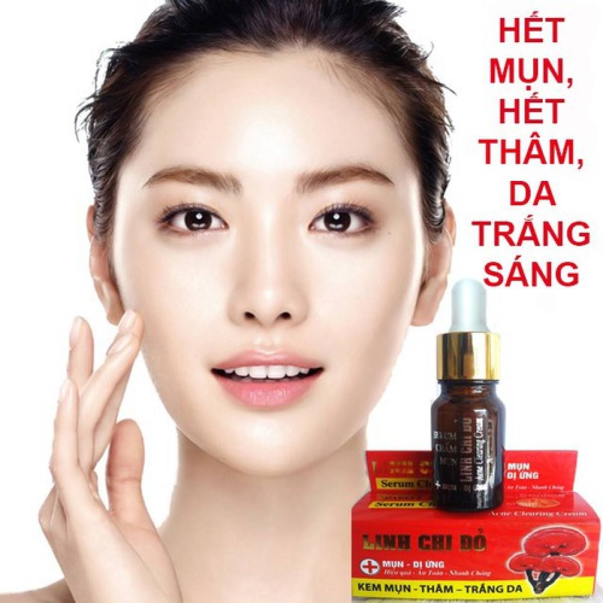 [HCM]Serum Mụn Trắng Da Liền Sẹo Linh Chi Đỏ