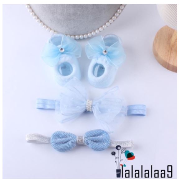 Set 2 băng đô kèm tất cho bé