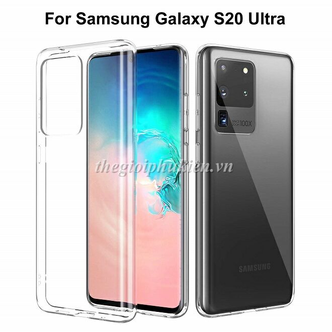 Ốp lưng Samsung Galaxy S20 Ultra silicon dẻo trong suốt