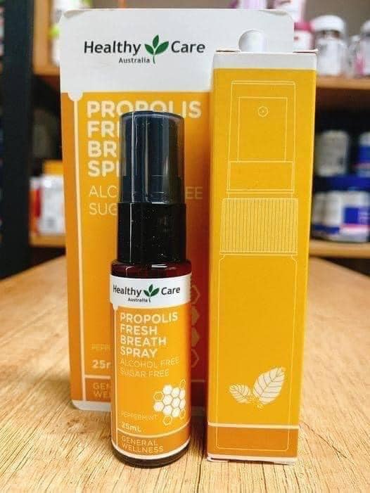Xịt thông cổ họng từ keo ong Healthy Care Propolis Fresh Breath Spray