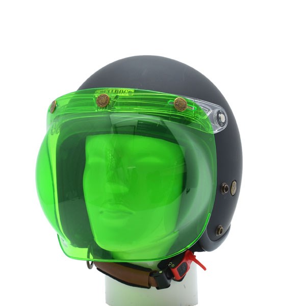 Kính Chắn Mũ 3/4 Bulldog Bubble Có 3 Nút Bấm - Chuyên Phượt