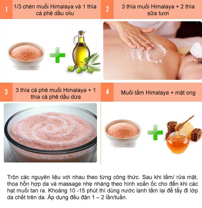 [HCM]Muối Tắm Himalaya nhập khẩu pakistan 200gr tẩy tế bào chết tắm trắng muối tắm mịn da