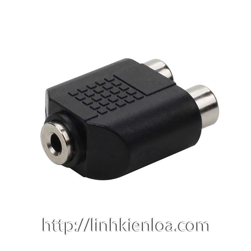 Đầu cắm, Jack chuyển đổi âm thanh 3.5mm (3.5mm female) sang 2 Jack AV hoa sen (2 RCA female)