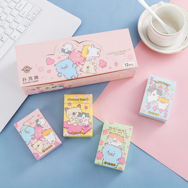 Set Bánh  Hoạt Hình Dễ Thương Mèo Con