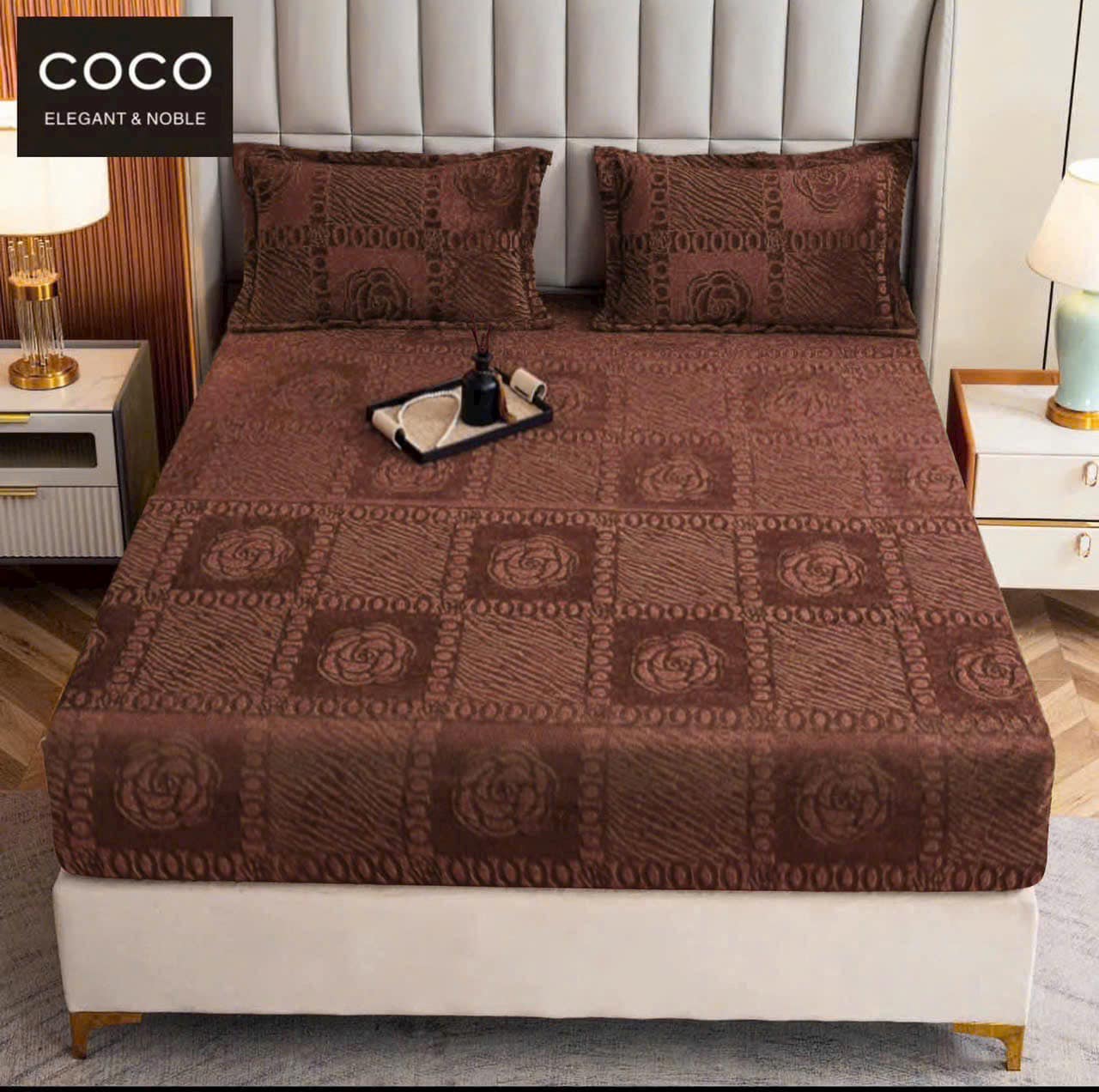 Ga gối nỉ nhung thu đông coco phiên bản mới 2024 - ga giường bọc nệm 15cm trở về, ga gối mèm mịn