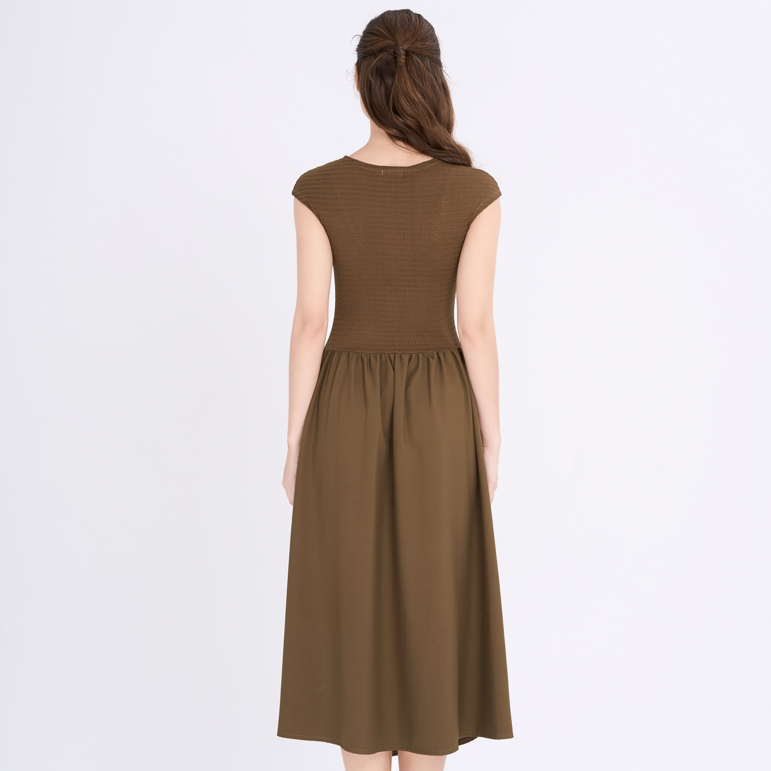 [NHẬP MÃ NOVFALAZSOCIAL02 GIẢM 40K ĐƠN 199K  ] Đầm mini xòe thun phối cotton lạnh Maybi