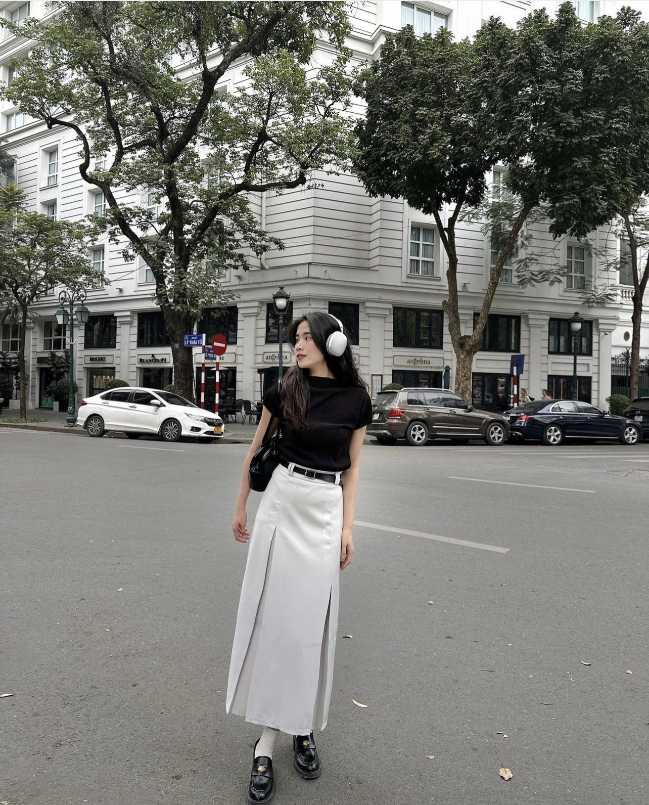 Chân váy dài xếp ly kèm đai lưng phong cách hàn quốc - 247StoreFashion - cv2946kemdai