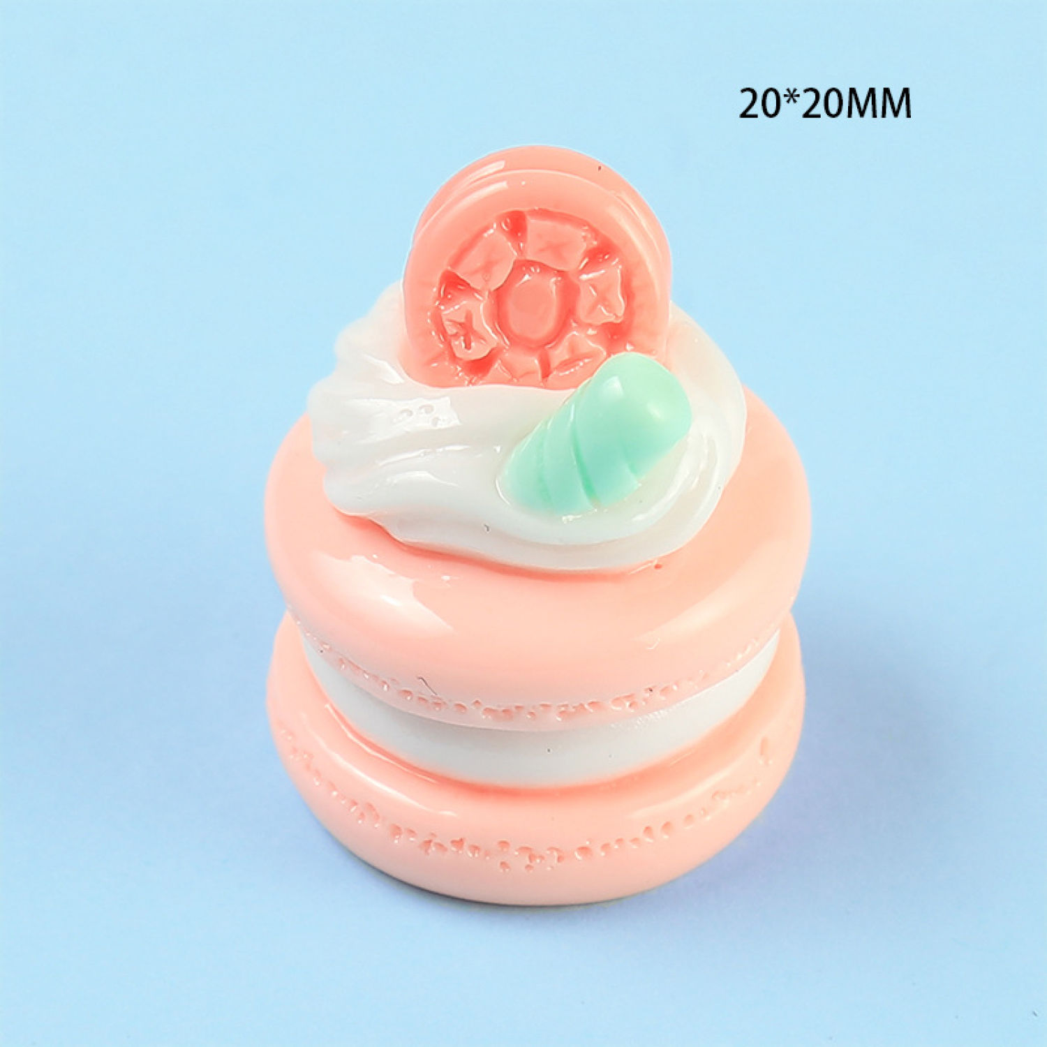 Mô hình bánh macaron kem trang trí nhà búp bê