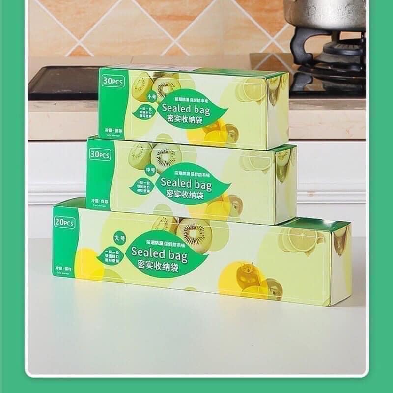 Set 3 hộp túi zip đựng thực phẩm có khoá(combo 80 túi)