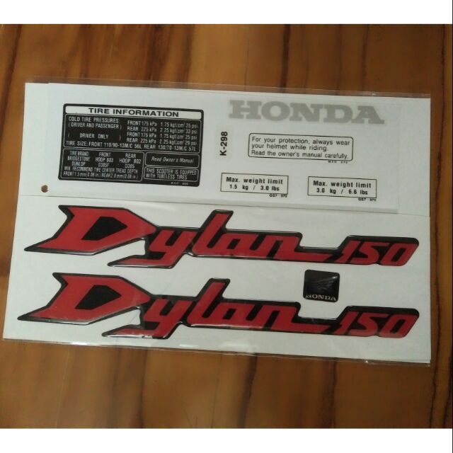 Bộ tem nổi Dylan 150 màu đỏ hàng nhập Thái Lan