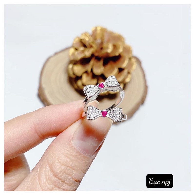 Nhẫn Nơ cho bé yêu, Nhẫn Bạc Ta cho bé - Bạc npj