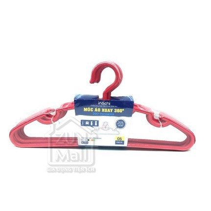 Mắc Áo/Móc Áo Xoay Hara 176 Inochi (Lốc 5 Cái)