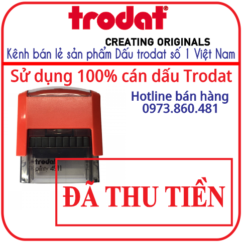 Con dấu ĐÃ THU TIỀN Trodat 4911 (Loại tốt)