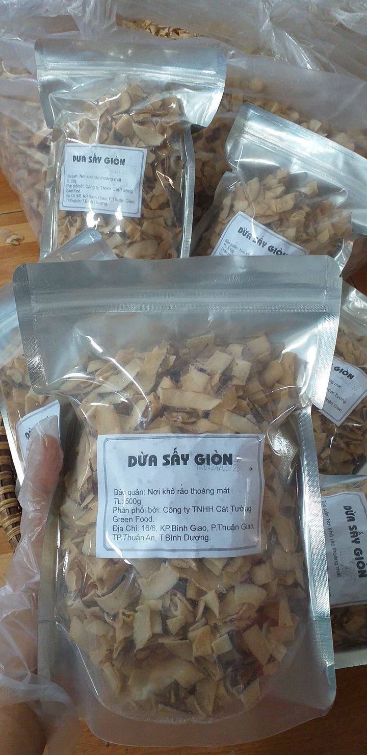 DỪA KHÔ GIÒN ĐÓNG TÚI ZÍP 500-1KG