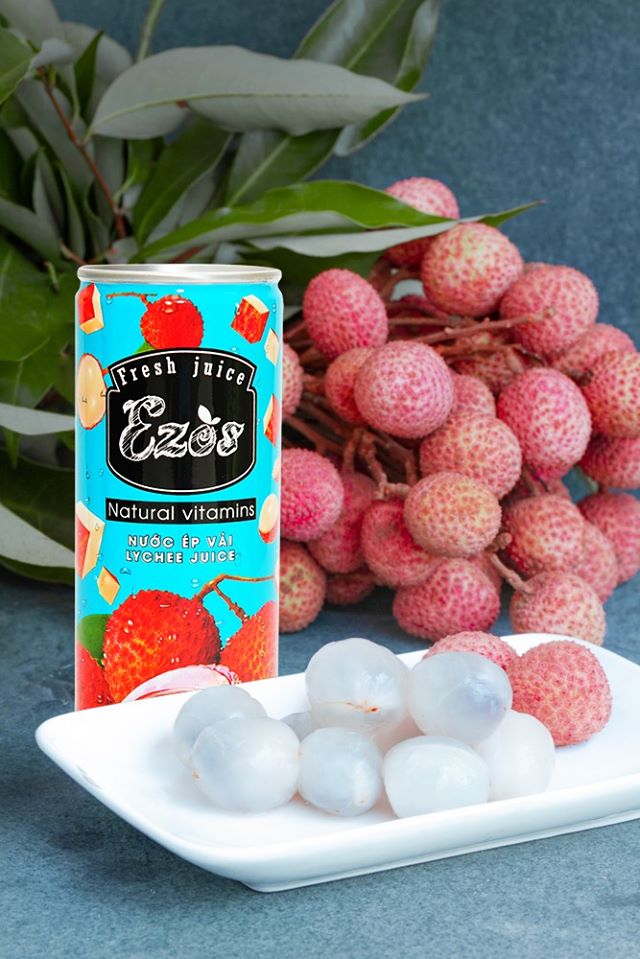Nước Ép Vải Ezos Thùng 30 Lon x 240ml