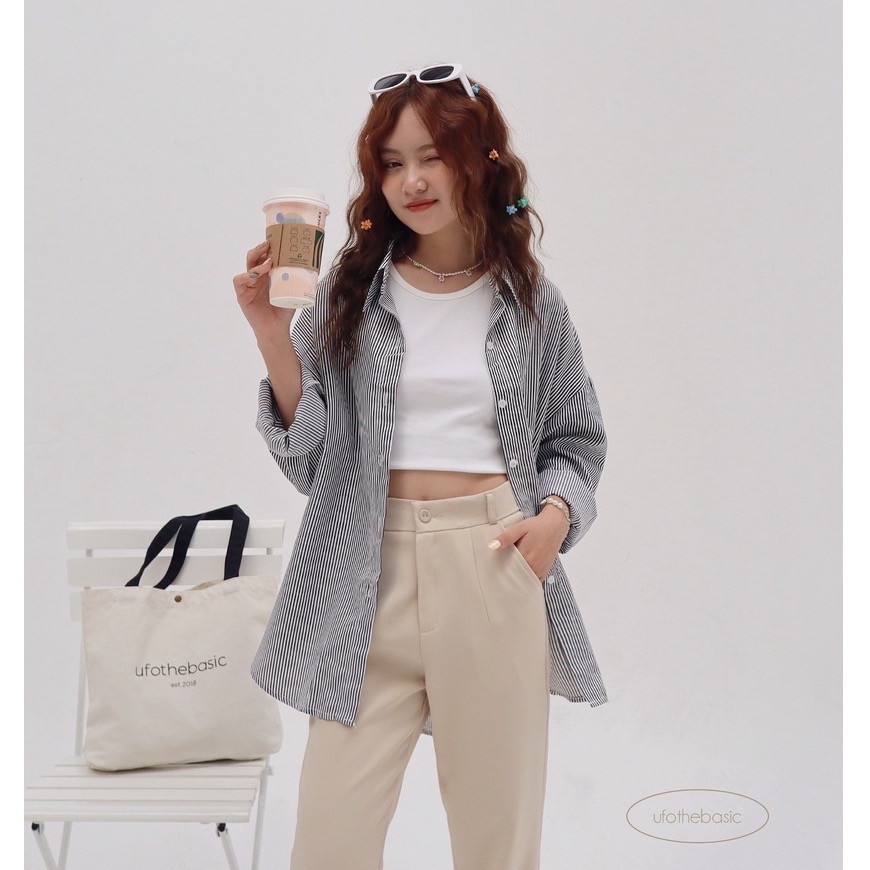 [Nhập LAZLOOK99 GIẢM 100K/500K] Quần baggy nữ màu be nhạt – Basic Baggy (light beige) – ufo.thebasic