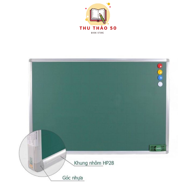 Bảng từ xanh Hàn Quốc viết phấn, đủ cỡ.
