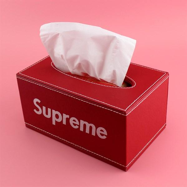 Hộp Đựng Khăn Giấy Bọc Da Supreme